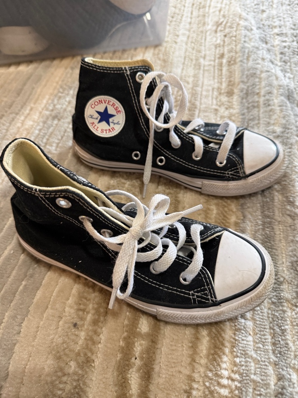 Converse Kids' Black All Star High-Top Sneakers Size 1